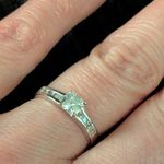 None NEW 925 Sterling Silver CZ Princess Solitaire Ring Engagement Wedding Valentine Photo 0