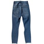 Good American  Good Waist Distressed Raw Hem Cropped Skinny Medium Wash Size 2/26 Photo 6