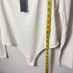 House of Harlow Bodysuit Womens Large Cream Long Sleeve Square Neck Basic Casual White Photo 5