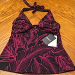 DKNY  Women's Standard Triangle Halter Tank Top Bikini Bathing Suit top only nwt Photo 2