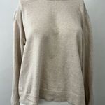 J.Crew  Factory Cotton Cashmere Oatmeal Crew Neck Pullover Sweater Women's Lg Photo 0