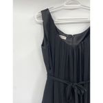 Dries Van Noten Solid Black Sleeveless Scoop Neck Tie Waist Dress Size 40 Photo 3