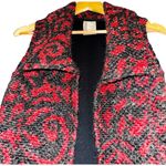 Anthropologie Dolan Wool Mohair Cardigan Vest Women's Size XS Artsy Lagenlook Red Photo 1