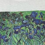 Vintage 90s Van Gogh Irises Painting Single Stitch Tee Tshirt Graphic Art L/XL White Photo 5