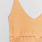 ZARA Strappy Knit Orange Top Photo 3