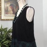 J.Crew women's Size M Sleeveless Blouse Pullover Black V-Neck Photo 2