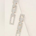 Ettika CRYSTAL RECTANGLE CHAIN LINK 18K GOLD PLATED EARRINGS, $70 Photo 1