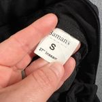 Bamans Womens Small Black Straight Leg Casual Dress Pants Pockets Stretch Photo 4