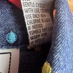 Vintage Keren Hart Polka Dot Rainbow Embroidered Denim Jean Jacket Size Large Photo 5