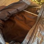 Lands' End  Wanderweight Packable Down Puffer Vest Women’s Large Brown Plaid Photo 3