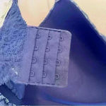 Aerie NWT Real Happy Women’s Size 38DD Wireless Lightly Lined Blue Lace Bralette Photo 13