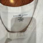 Brandy Melville White Cotton Ribbed Tank Top Photo 2