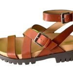 Sam Edelman  Eleanora Brown Buckle Lug Sole Strappy Sandals Size 8.5 NEW No Box Photo 6
