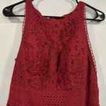 Azazie  Amber Burgundy Custom Lace Bodice High Neck Maxi Dress Photo 1