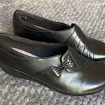 Clarks Collection by  Womens Black Leather Comfort Clogs Shoe Size 6.5 NWOT #3063 Photo 2