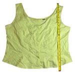 Vintage New York & Company Chartreuse Embroidered Cotton Crop Top Y2K Fairy Photo 8
