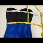 Ruby Rox , Blue & Black, Size 5, strapless, Long Prom Dress, pleated bottom, lined Photo 1