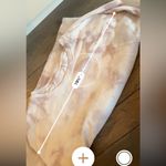 Athleta  Sundown Tie-Dye Crew Neck Sweatshirt in Pink and white size large Photo 3