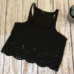 John Galt Black Cropped Tank Top Photo 2