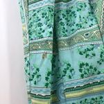 Tahari Elie Skirt Pleated A Line Cotton Stretch Paisley Blue Green 4 Photo 2