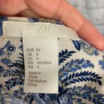 H&M  Paisley and flower print dress blue and white sz 4  Photo 7