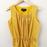 Jason Wu  x TARGET | Sleeveless Gold Yellow Fuzzy Peplum Top Blouse | Size Medium Photo 0