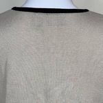 Laura Scott  Open Front-Tie Cardigan in Ecru & Black Photo 8