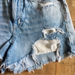 American Eagle  Mom Short Distressed Ripped High Rise Denim Shorts Size 2 Photo 2