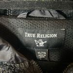 True Religion  Jacket Womens XL Black Mesh Color Block Zip Up‎ Jacket NEW Photo 2