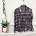 Pact Fireside Flannel Button Front Shirt Navy/Yellow Plaid Women’s Size M Blue Size M Photo 5