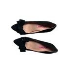 Betsey Johnson Black Suede Bow Pointed Toe Kitten Heel Pumps Classic Shoes Photo 1