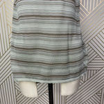 Akris  Sweater Tank‎ Top Blouse Shell Sleeveless Knit Stripe Green Brown Size 14 Photo 3