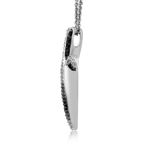 Boutique Elegant Black and Silver Cross Pendant Necklace Photo 7