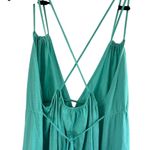 ZARA  Strappy Midi Dress Sz L Teal Beach Beachy Boho Summer Vacation Sundress‎ Photo 3