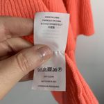 J. Crew Size L Sweater Tank Top Merino Wool Tiered Neon Coral Tie Strap Crop Pink Photo 7