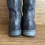 Paola Ferri Grey Black Distressed Suede Studded‎ Moto Motorcycle Boots 39 Gray Size 8 Photo 4