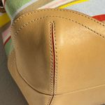 Coach VTG Hampton Pink Sateen & Tan Vachetta Leather Pastel Striped Photo 8