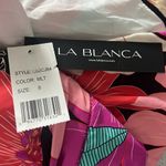 La Blanca Over the Shoulder Front Knot Tankini Swimsuit Top Size 8, New w/Tag Photo 6