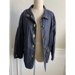 Ralph Lauren  Lauren Dry Goods Navy Coated Canvas Jacket Photo 5