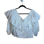 Alexis  Barbie White Off the Shoulder Ruffle Blouse Photo 1