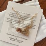 Jennifer Zeuner NEW Jewelry Double Layer Star Necklace Pendant Gold Plated NWT Photo 4