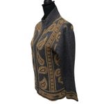 Pendleton Sweater Womens Small Gray Cardigan Full Zip Wool Acrylic Jacket VTG Photo 3