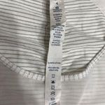 Lululemon  Athletica Workout Mesh Shirt Short Sleeve Womens 4 White Green Striped Photo 8