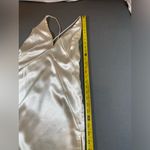 Maniju Manifu Sleek Satin Maxi Dress in Cream Size Small Photo 5