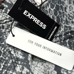 EXPRESS  NWT Gray Black Snakeskin Print Stretch High Rise Ankle Legging Pants Photo 5