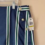 Nautica  | Navy Blue Striped Mini Skirt Sz 14 Photo 1