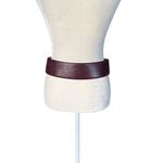 Donna Karan vintage genuine leather burgundy lizard embossed wide velcro belt M Photo 4