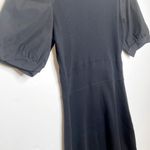 Anthropologie Grey State Puff Sleeve Cotton Terry Sweatshirt Mini Dress Black Size 1 Small Photo 2