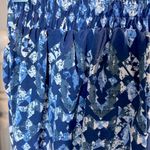 Rue 21 Tie Elastic Waist Pants Lightweight Blue Print Womens Small Silky Paperbag Photo 6