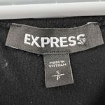 EXPRESS Women's Portofino Shirt Small Sleeveless Floral Black 3/4 Button Sheer Photo 4